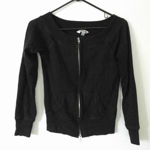 Anchor Blue Scoop Neck Sweater Black